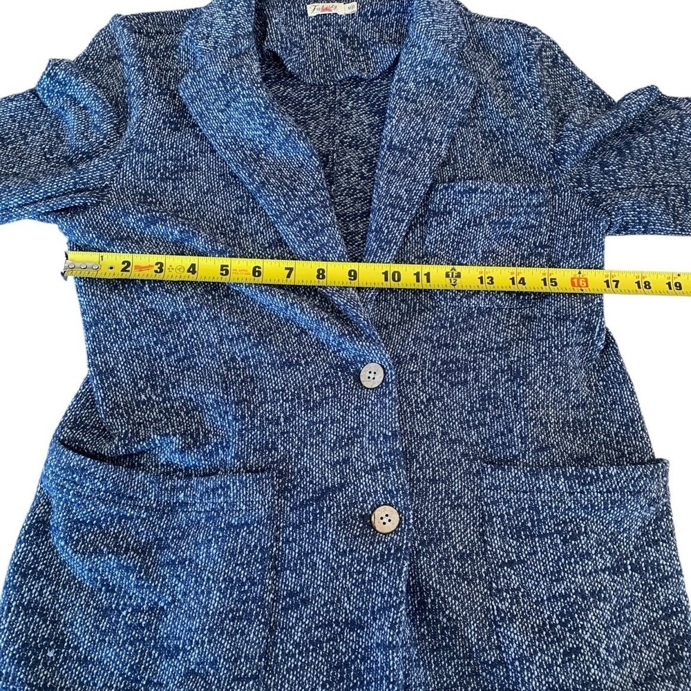 Faherty Women's Inlet Knit Blazer Navy Blue Melange M Soft Jacket Coastal - Picture 5 of 9